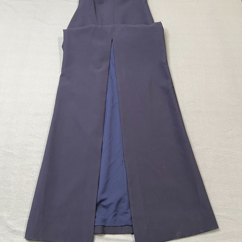 Likely Leslie Gown Women's Size 4 Navy Blue Sleeveless Strappy V-Neck Front Slit - Picture 8 of 10